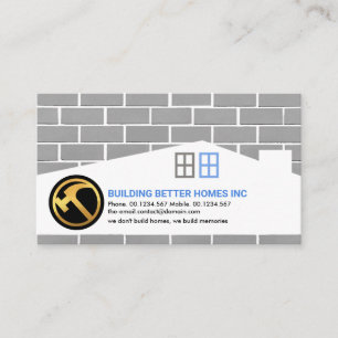 Brickwork Masonry Home Building Contractor Business Card