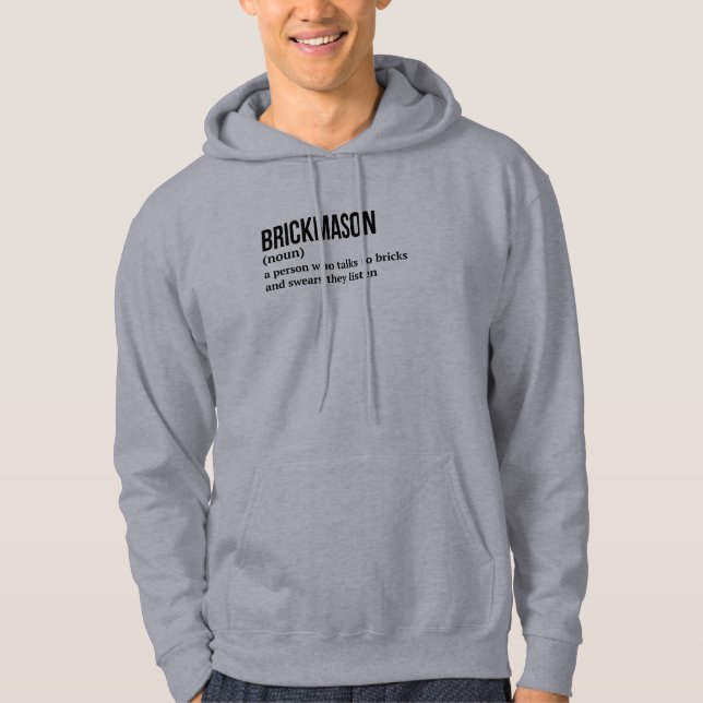 Brickworker Definition – Funny Men’s Hoodie (Front)