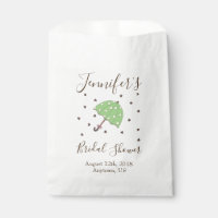 Bridal Baby Shower Chocolate Rain Drops Parasol