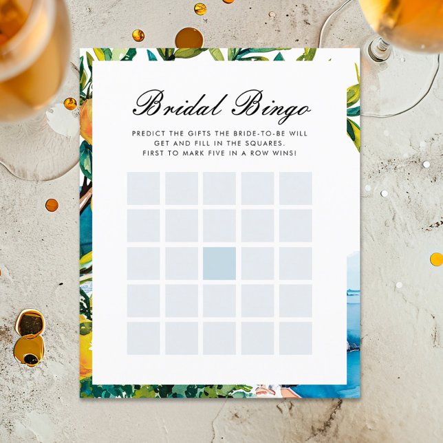 Bridal Bingo Amalfi Lemon Bridal Shower Game (Creator Uploaded)
