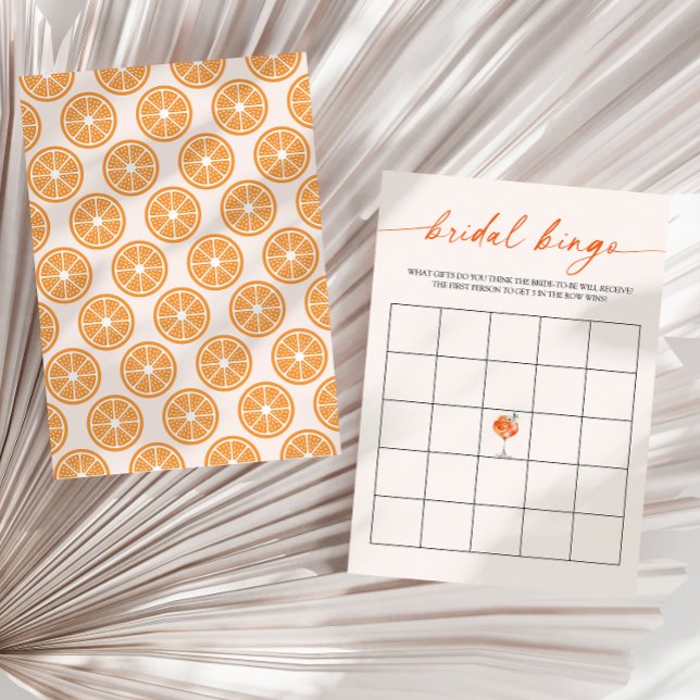 Bridal Bingo Aperol Spritz Bridal Shower Game Card (Creator Uploaded)