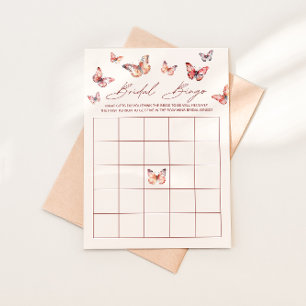 Bridal Bingo Boho Butterfly Bridal Shower Game Invitation