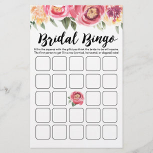 Bridal Bingo Bridal Shower and Hen Party game