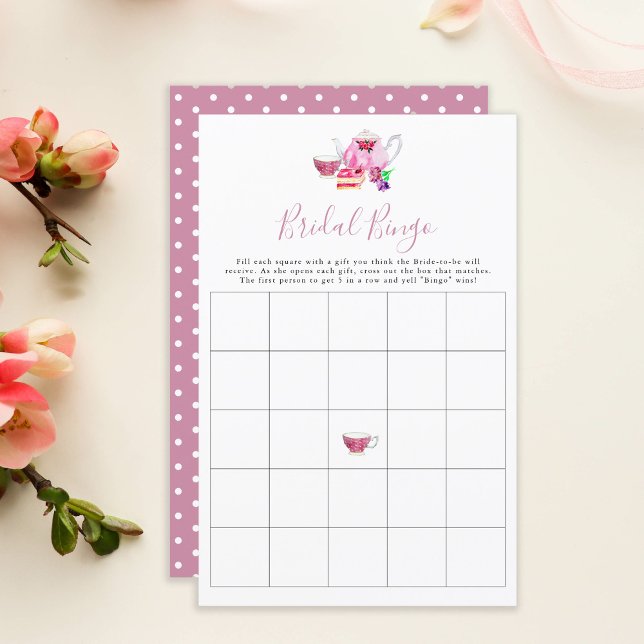 Bridal Bingo Bridal Shower Game Tea Dusty Rose (Creator Uploaded)