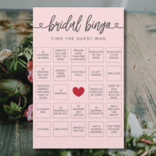  Bridal Bingo Find the Guest Bridal Shower Game