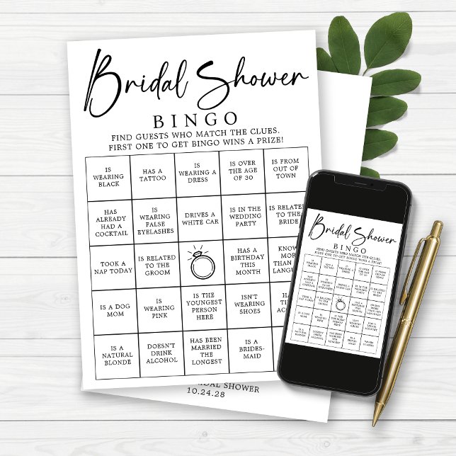 Bridal Bingo Find the Guest Bridal Shower Game Invitation (Creator Uploaded)
