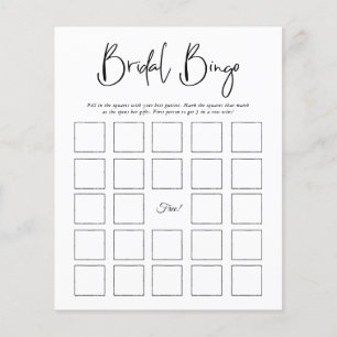 Bridal Bingo   Minimalist Bridal Shower Game