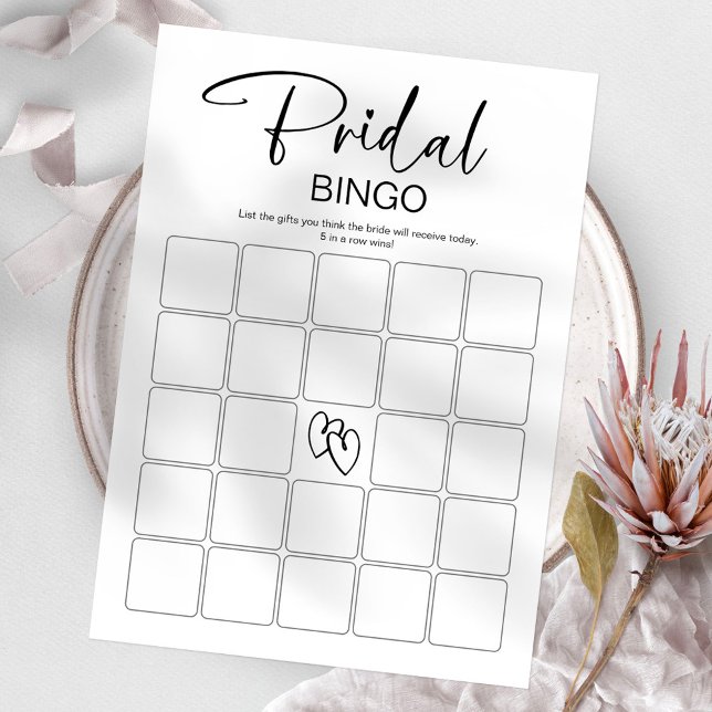 Bridal Bingo Minimalist Bridal Shower Game  Invitation (Creator Uploaded)