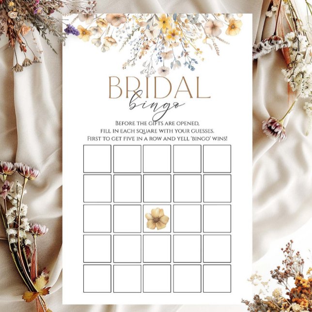 Bridal Bingo Wildflower Bridal Shower Game (Creator Uploaded)