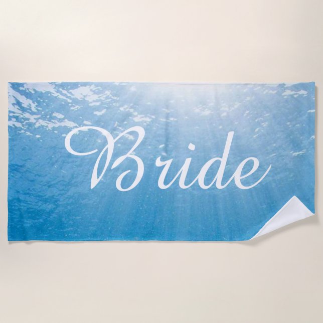 Bridal Bliss Shades: Customise Your Seascape  Beach Towel (Front)