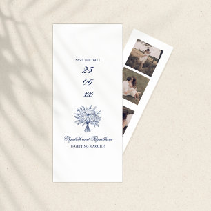 Bridal Bouquet Sketch Folded Bookmark Holder Save The Date