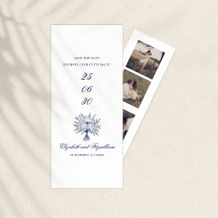 Bridal Bouquet Sketch Folded Bookmark Holder Save The Date
