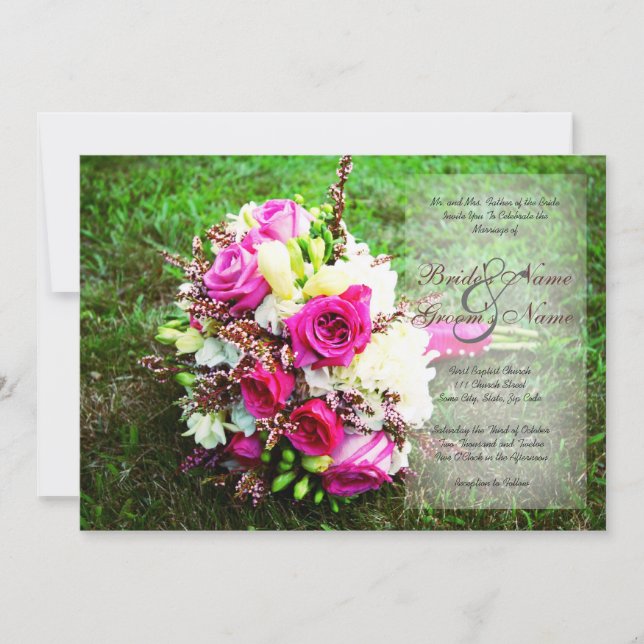Bridal Bouquet Wedding Invitation (Front)