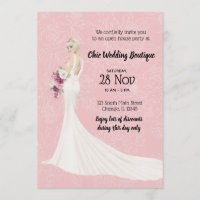 Bridal boutique open house choose background colou