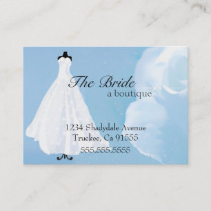 Bridal Boutique Wedding Dress Evening Gown Business Card