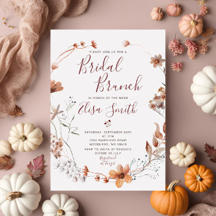 Bridal Brunch Autumn Bridal Shower Boho Wildflower Invitation