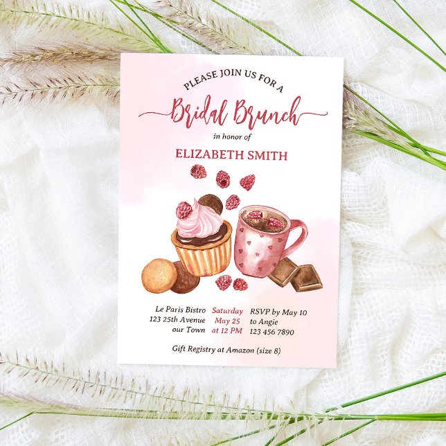 Bridal brunch chocolate coffee berries invitation (Creator Uploaded)