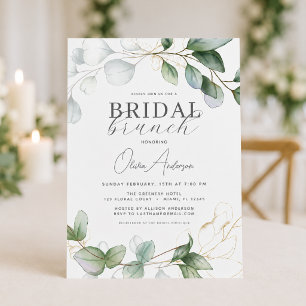Bridal Brunch Eucalyptus Greenery Boho Rustic  Invitation