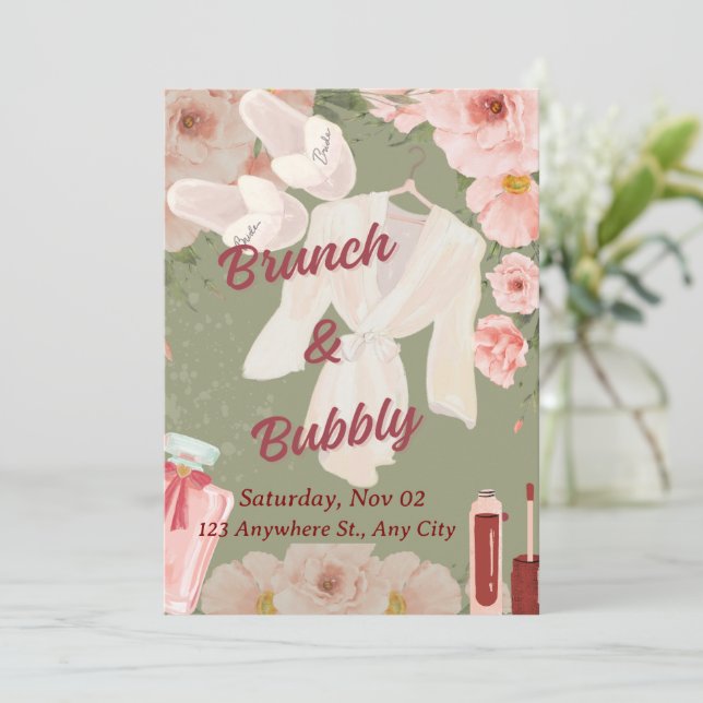 Bridal Brunch Invitation (Standing Front)