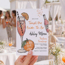 Bridal Brunch Invitation, Toast The Bride To Be