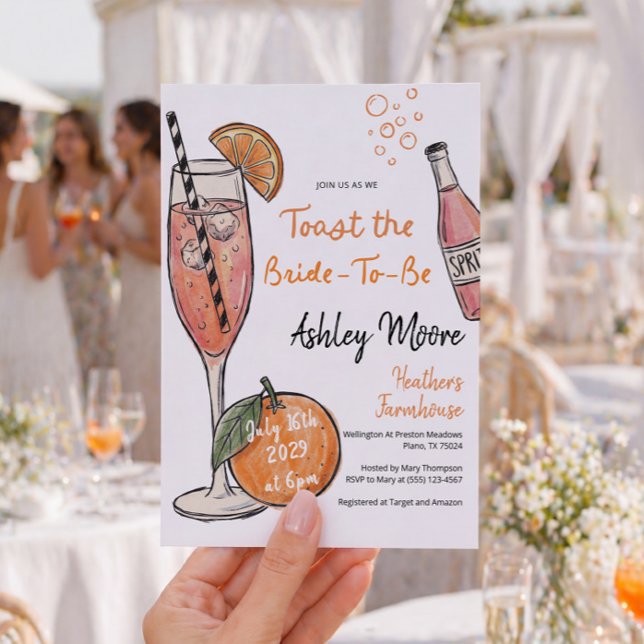 Bridal Brunch Invitation, Toast The Bride To Be Invitation (Creator Uploaded)