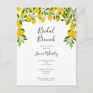 Bridal Brunch Lemons Blossom Bridal Shower Announcement Postcard