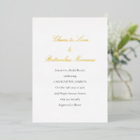 Bridal Brunch Mimosas Funny Quote Black White Gold