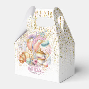 Bridal Brunch Pastel Pink Gold Glitter Custom Favour Box