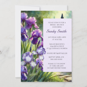 Bridal Brunch Purple Irises                  Invitation