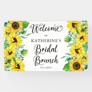 Bridal Brunch Shower Boho Sunflowers   Eucalyptus Banner