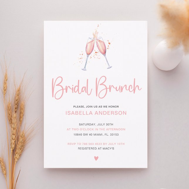 Bridal Brunch Watercolor Blush Invitation (Creator Uploaded)