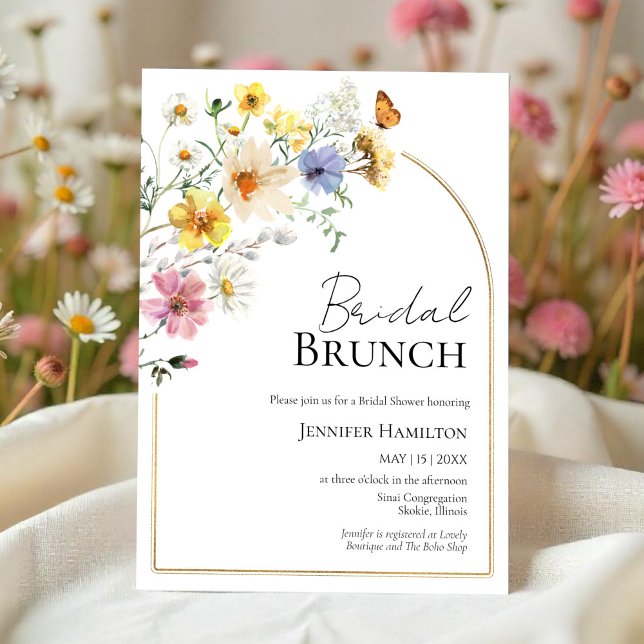  Bridal Brunch | Wildflower Boho Bridal Shower Invitation (Creator Uploaded)