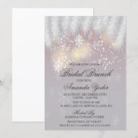 Bridal Brunch Winter Snowflake Invitation