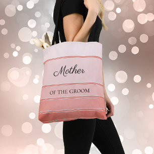 Bridal Chic Coral Tonne sur Tonne Striped Tote Bag