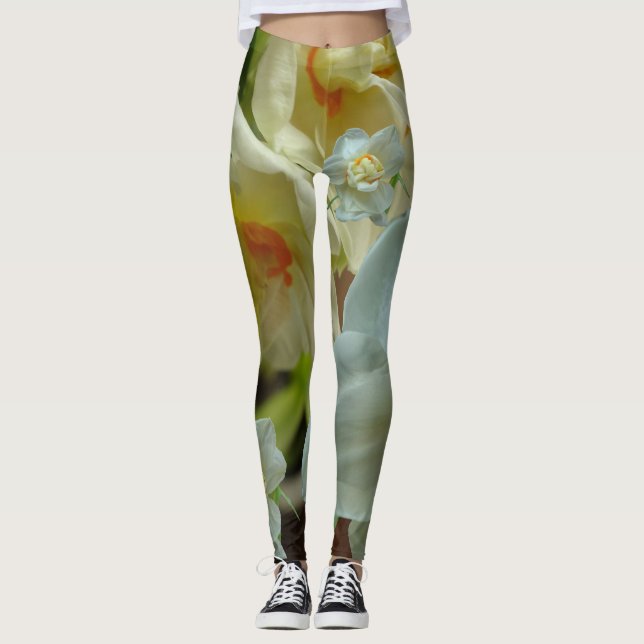 Bridal Crown Daffodils Design Legging (Front)