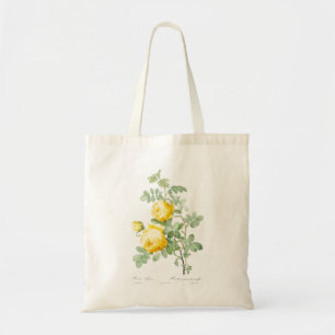 Bridal Elegance: Vintage Yellow Rose Botanical Art Tote Bag