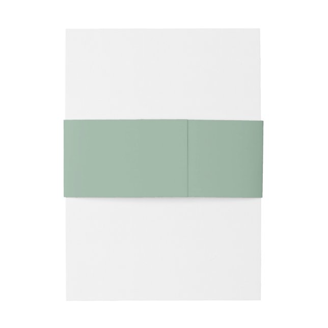 Bridal Eucalyptus Solid  Invitation Belly Band (Back Example)