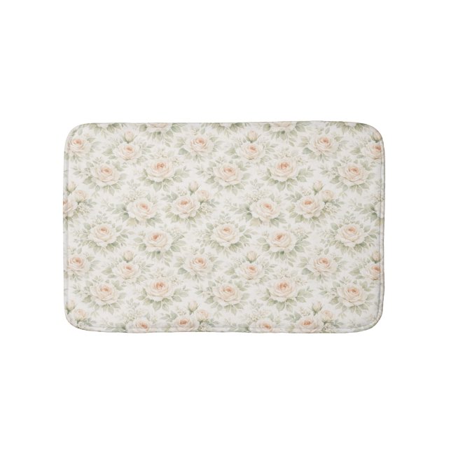 Bridal Floral Pattern Bath Mat (Front)