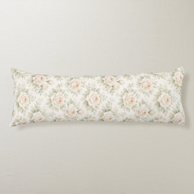 Bridal Floral Pattern Body Cushion (Front)