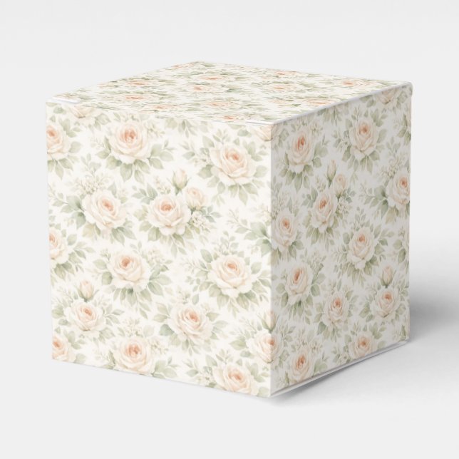 Bridal Floral Pattern Favour Box (Front Side)