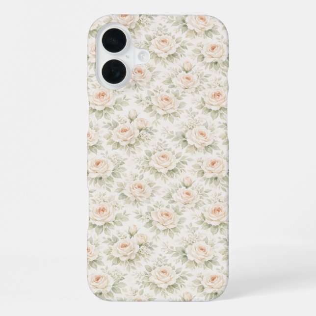 Bridal Floral Pattern iPhone Case (Back)