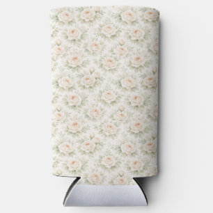 Bridal Floral Pattern Seltzer Can Cooler