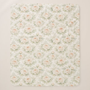 Bridal Floral Pattern Sherpa Blanket