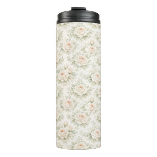 Bridal Floral Pattern Thermal Tumbler