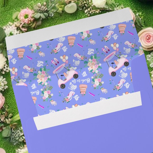  Bridal Golf Bridal Shower Seamless Pattern Envelope (Creator Uploaded)
