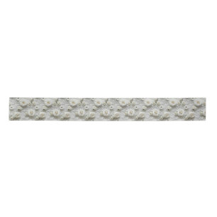 Bridal Lace And White Roses Satin Ribbon