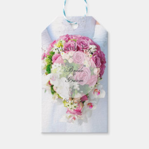 Bridal Lace Flower Bouquet Wedding Gift Tags