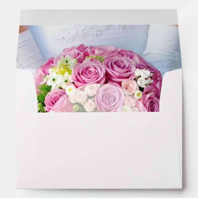 Bridal Lace Flower editable Wedding Envelopes (Back (Bottom))