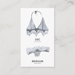 Bridal Lingerie Size Insert Card