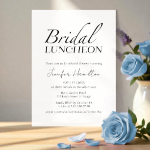 Bridal Luncheon Black & White Bridal Shower Invitation